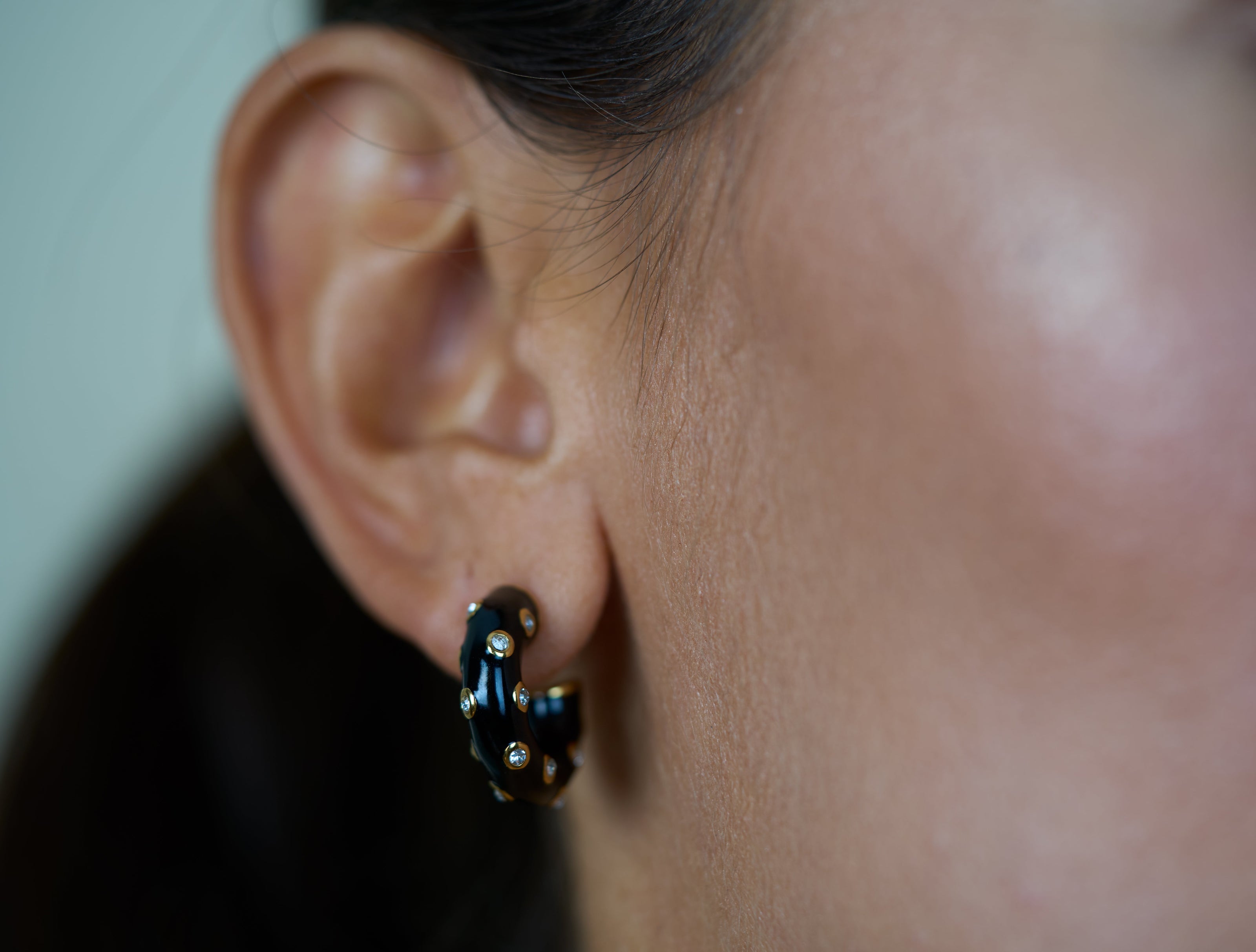 Midnight Zirconia Hoops