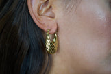 Wave Sculpted Hoops