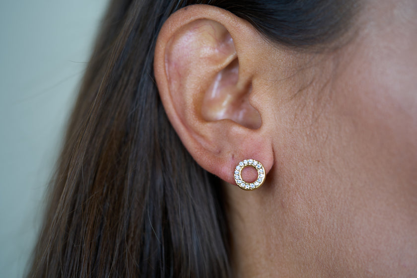 Circle Stud Earrings
